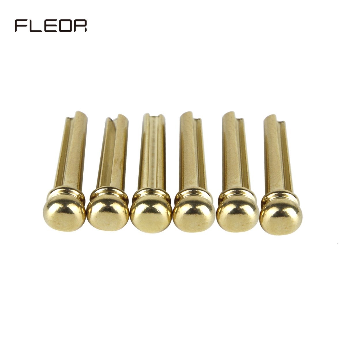 FLEOR 6PCS Brass Guitar Bridge Pins for Acoustic Guitar | iknmusic