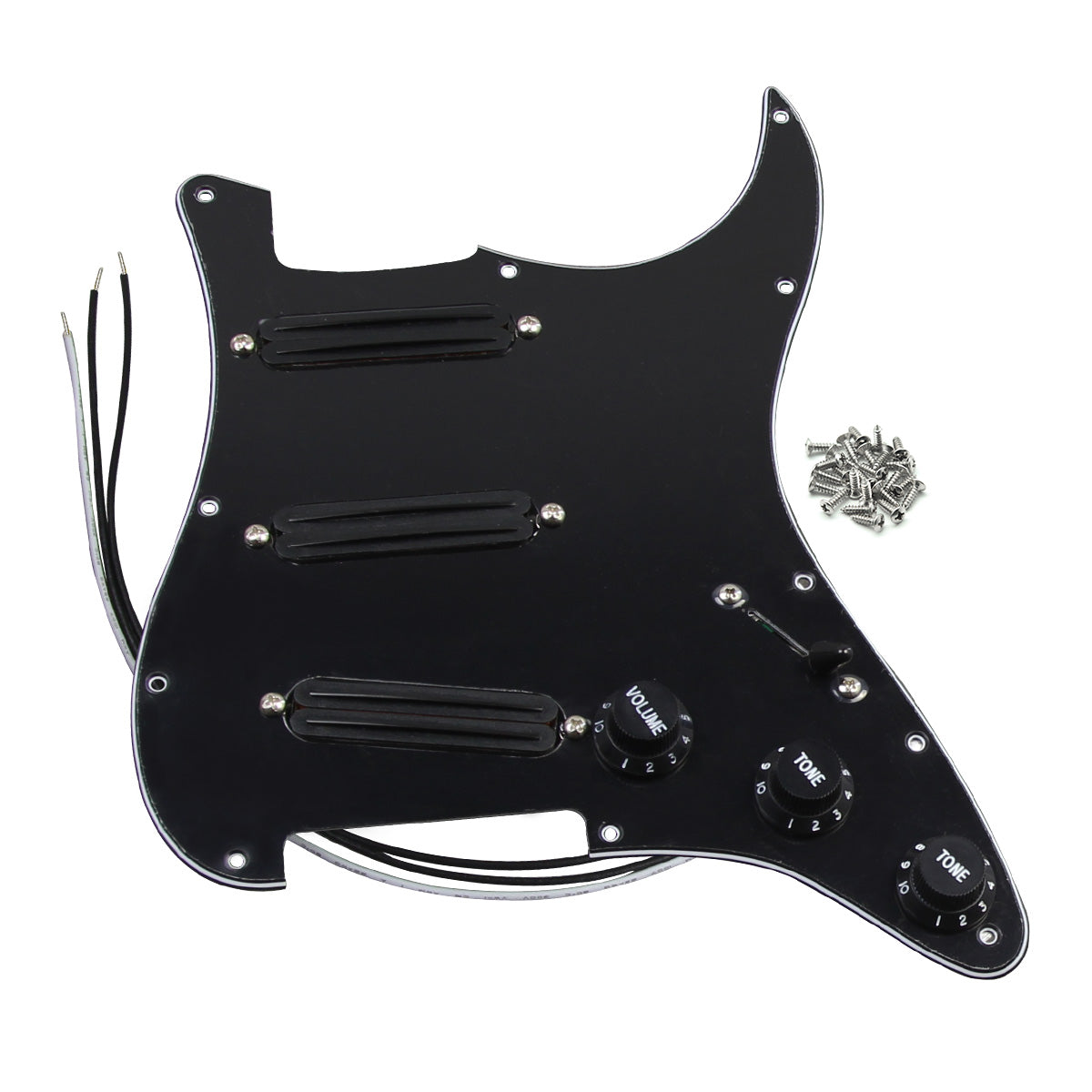 FLEOR Ceramic Hot Rails SSS Prewired Guitar Pickguard | iknmusic
