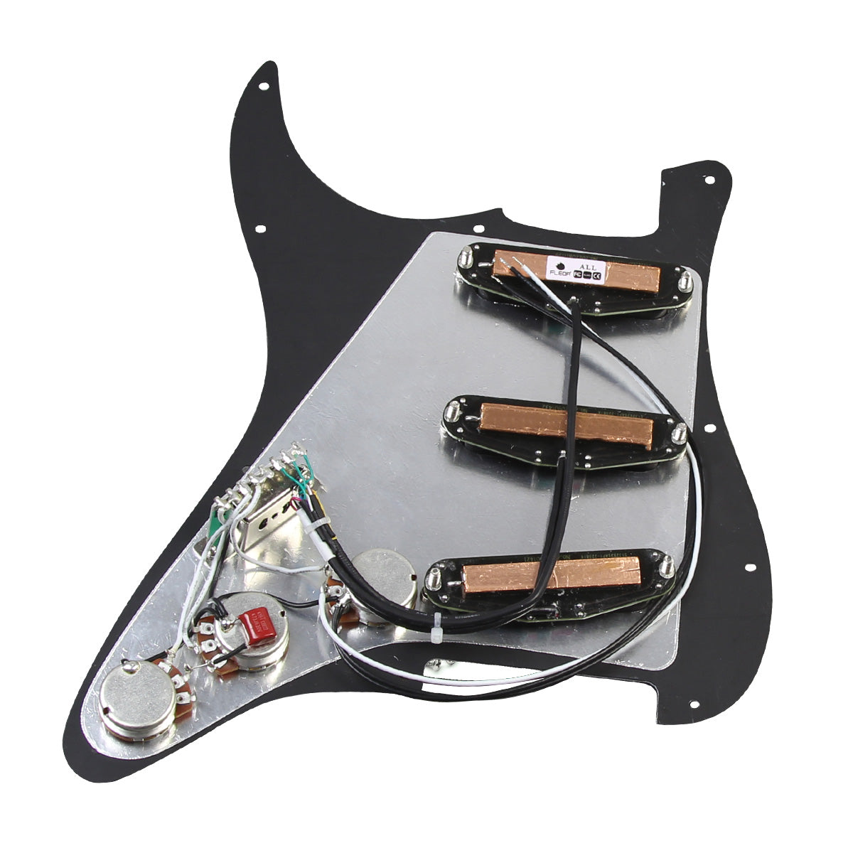 FLEOR Ceramic Hot Rails SSS Prewired Guitar Pickguard | iknmusic