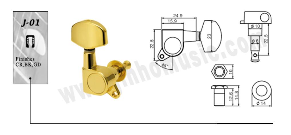 FLEOR 3L3R Guitar Tuning Machine Heads for Guitar | iknmusic