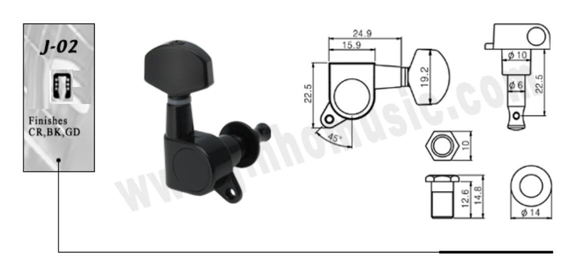 FLEOR Guitar Tuning Machines Heads Tuning Pegs Keys | iknmusic