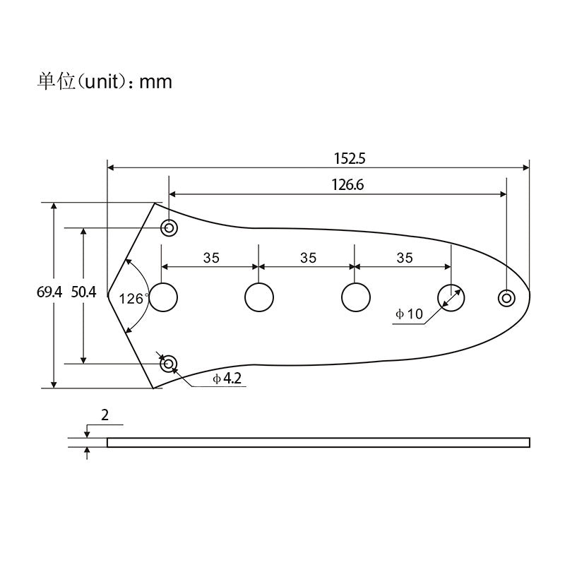 FLEOR Metal Jazz Bass Control Plate | iknmusic