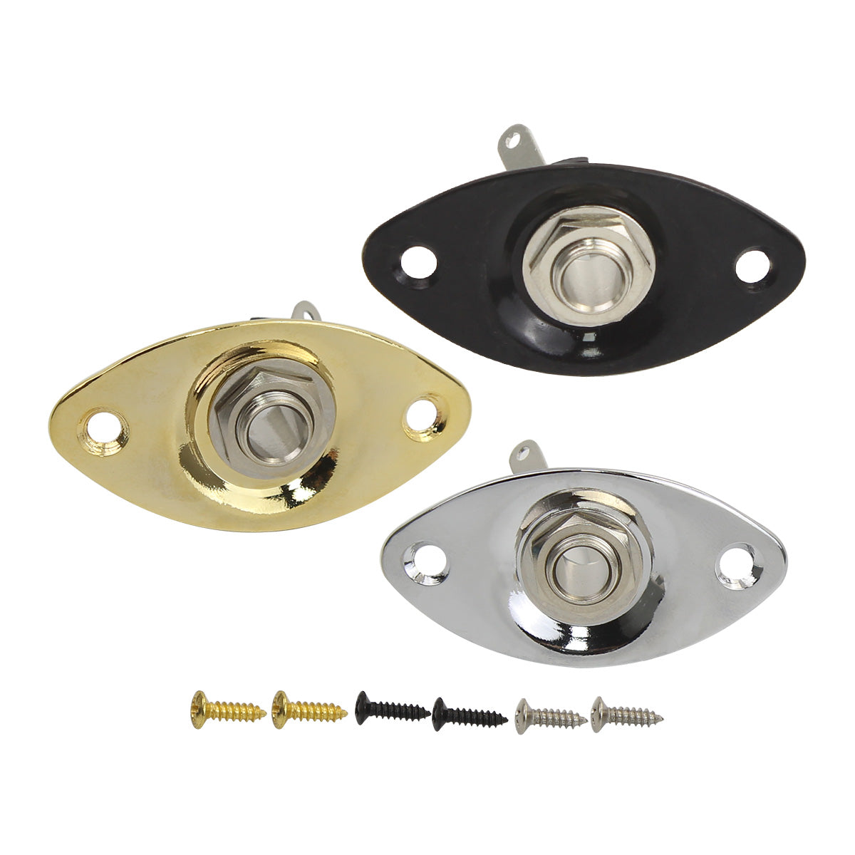 FLEOR Oval Jack Plate with Copper Output Guitar Jack | iknmusic