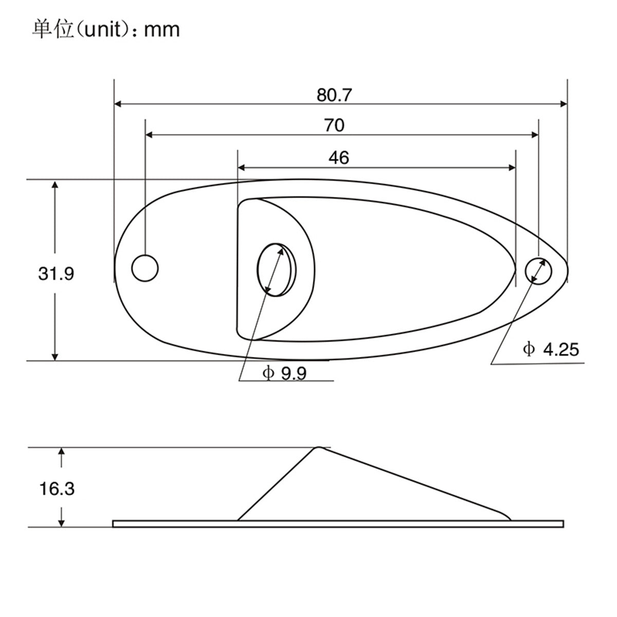 FLEOR Copper 1/4" Guitar Jack Output Socket Boat Style | iknmusic