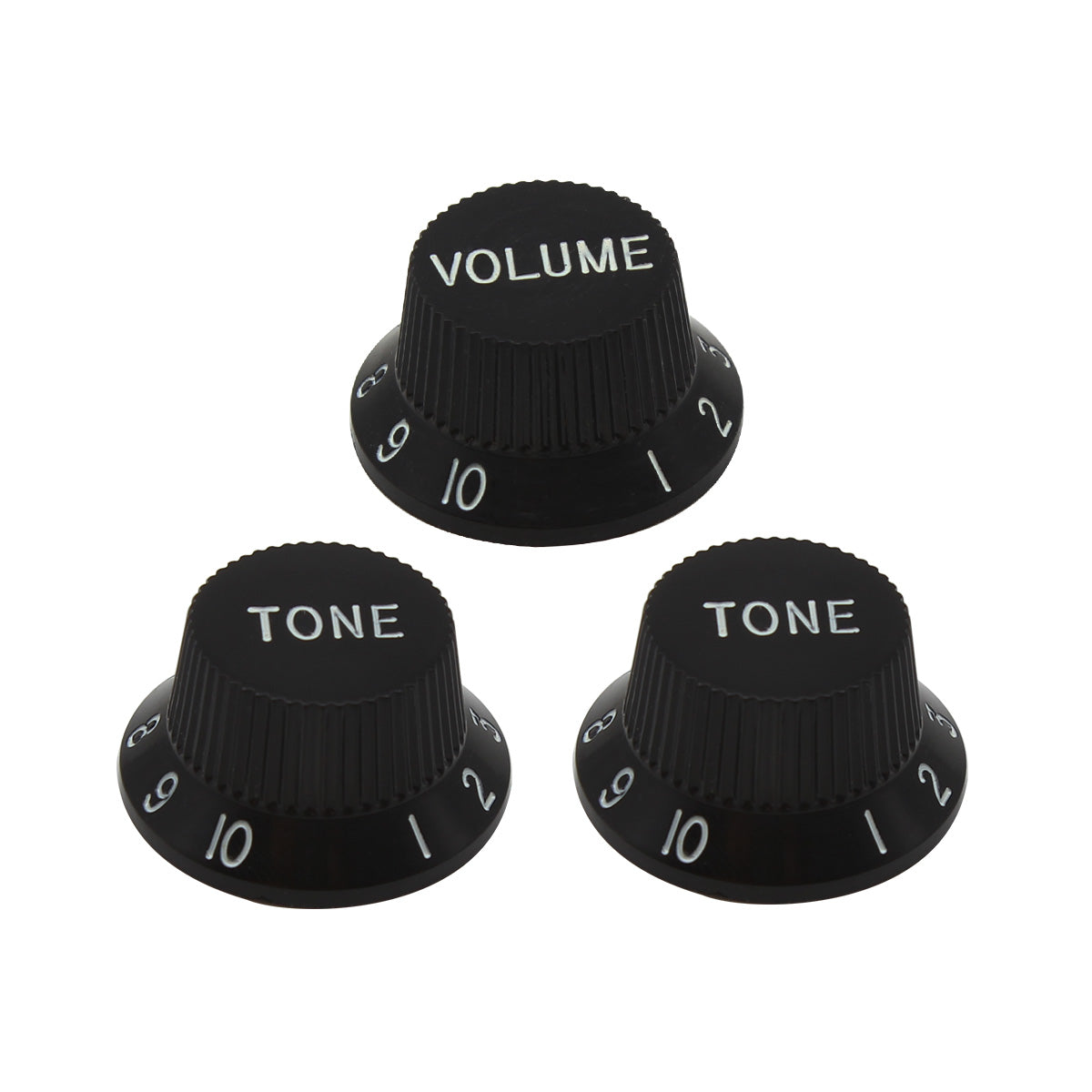 FLEOR Set of 2T1V Guitar Knobs Strat 24 Spline Knobs | iknmusic