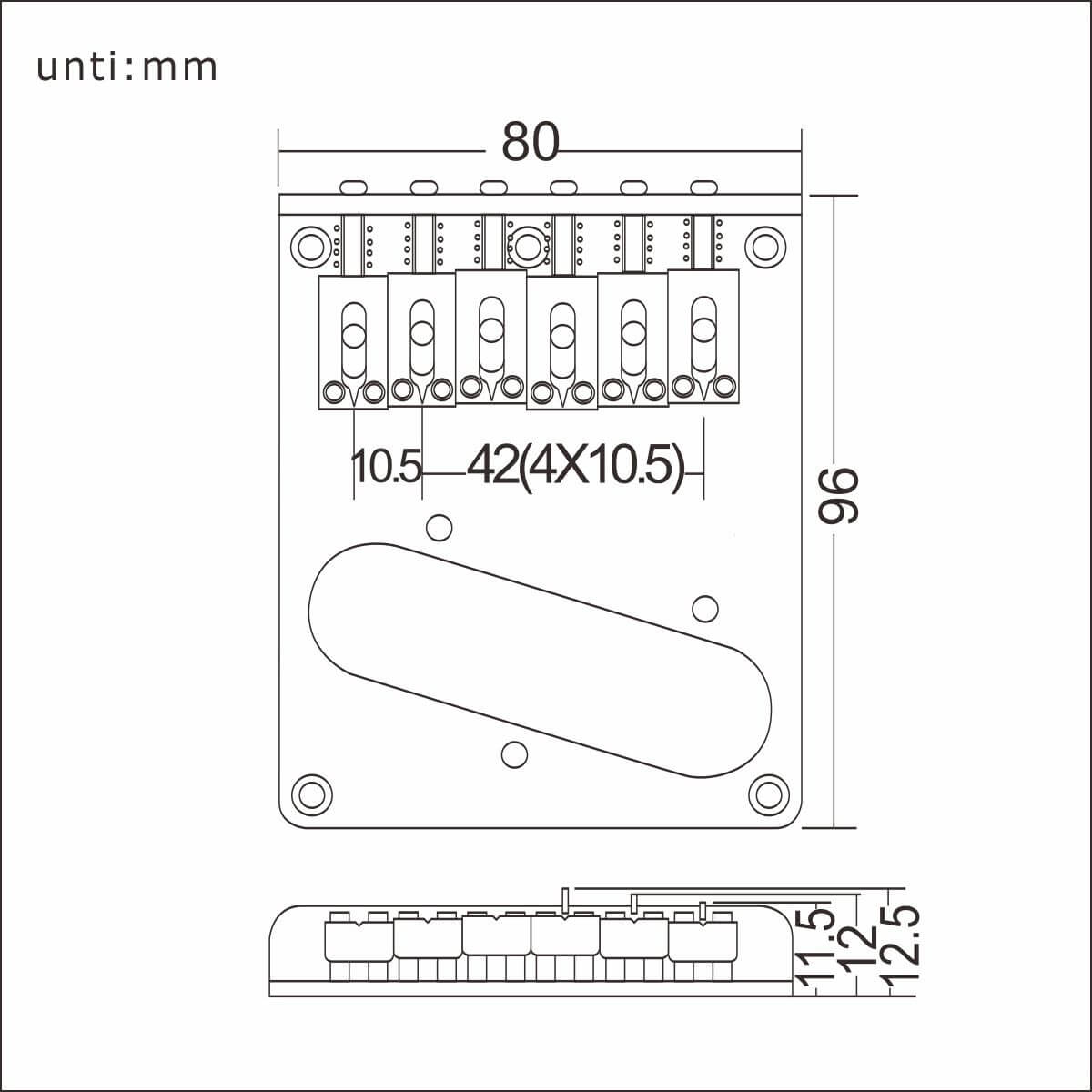FLEOR Standard 6 Saddle Tele Guitar Bridge | iknmusic