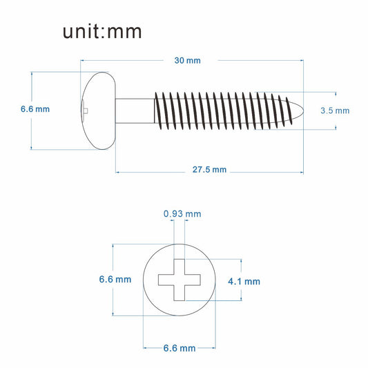 FLEOR Guitar Tremolo Bridge Mounting Screws 3.5*27.5mm | iknmusic