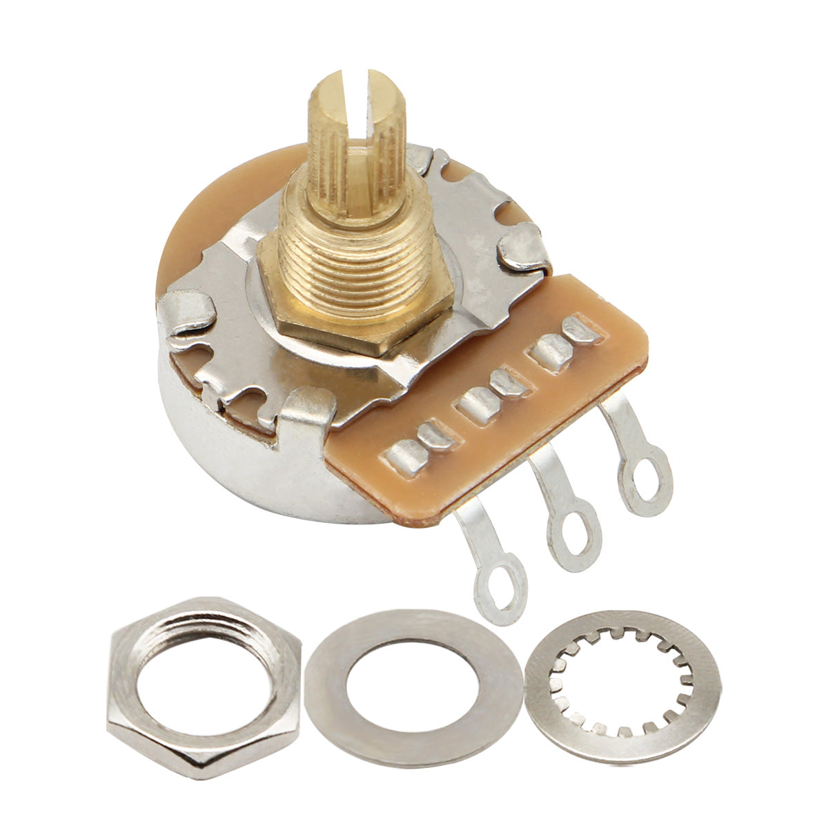 FLEOR Brass 3/8" Short Shaft Guitar Potentiometers Pots | iknmusic