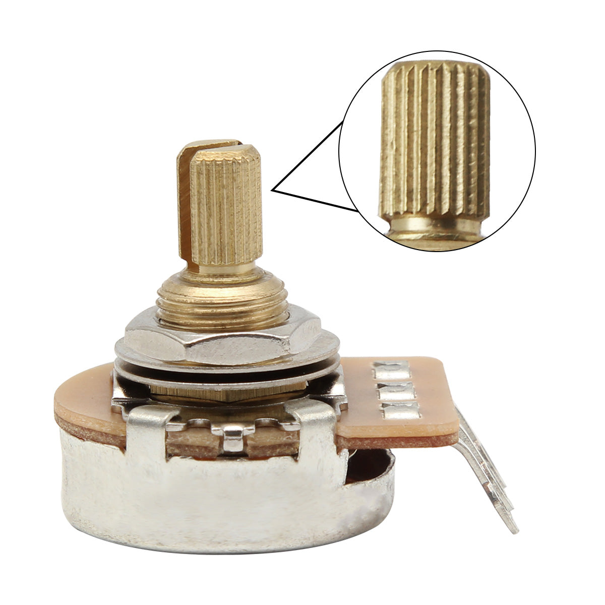 FLEOR Brass 3/8" Short Shaft Guitar Potentiometers Pots | iknmusic