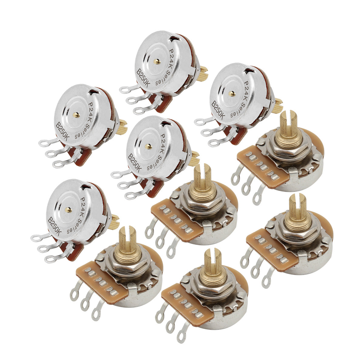 FLEOR Brass 3/8" Short Shaft Guitar Potentiometers Pots | iknmusic