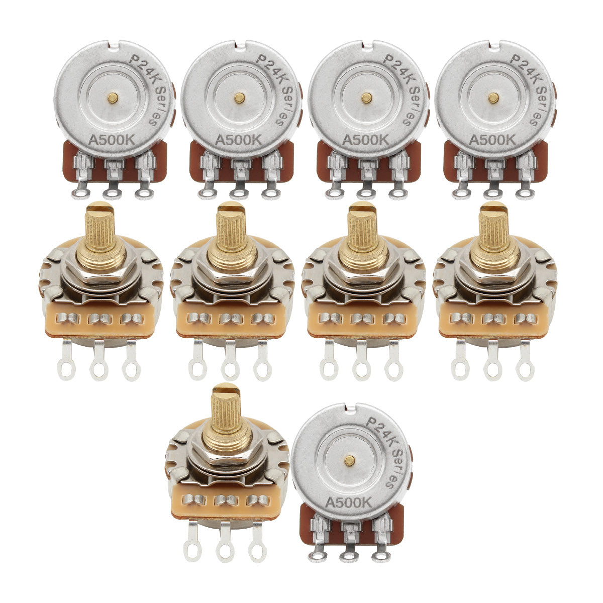 FLEOR Brass 3/8" Short Shaft Guitar Potentiometers Pots | iknmusic