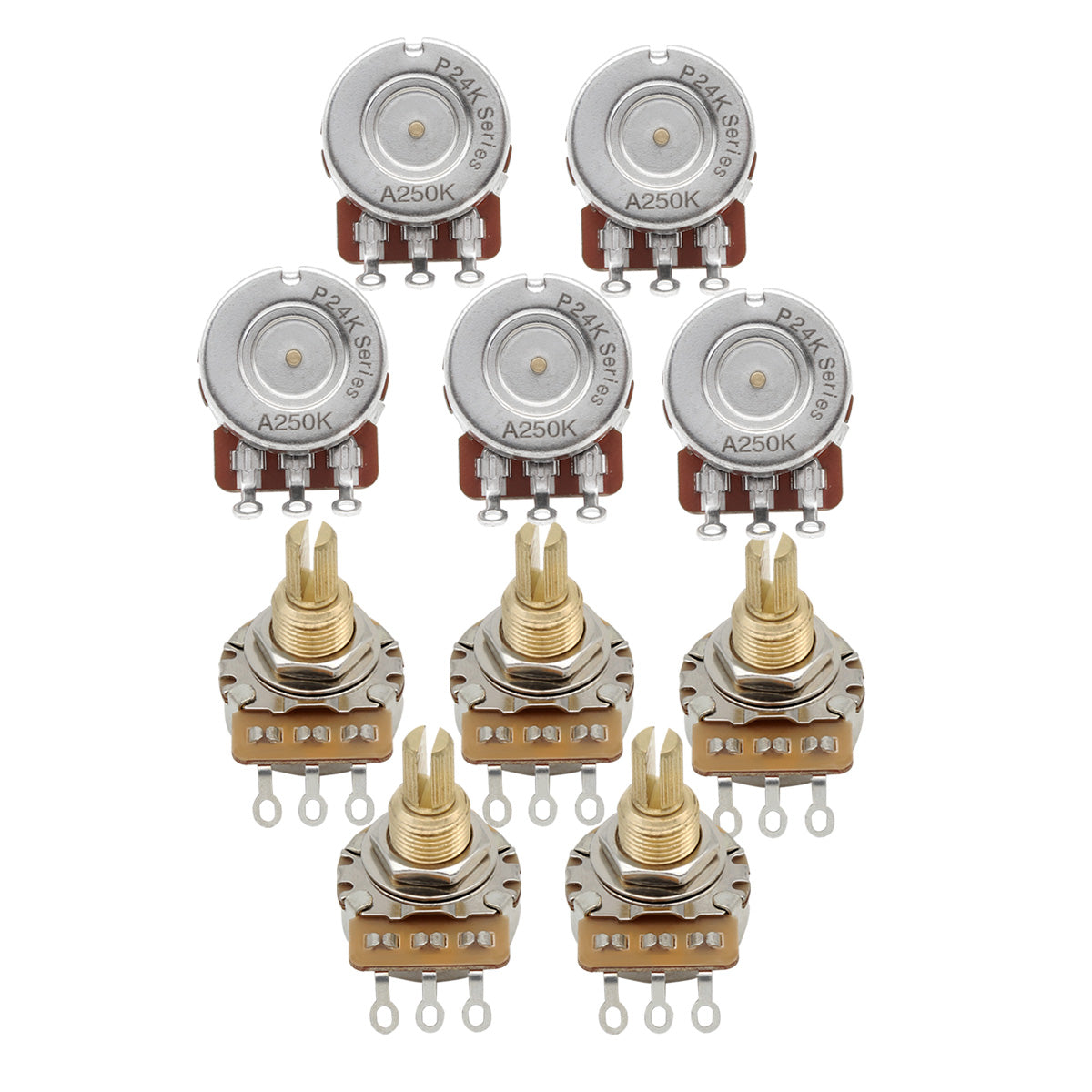 FLEOR 24-Tooth 3/8" Long Shaft Guitar Potentiometers Pots | iknmusic