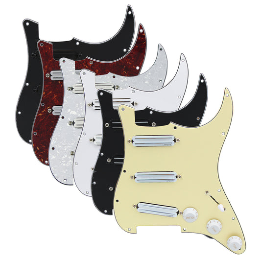 OriPure Loaded Prewired Pickguard SSS Strat con pastillas de bobina simple Alnico 5