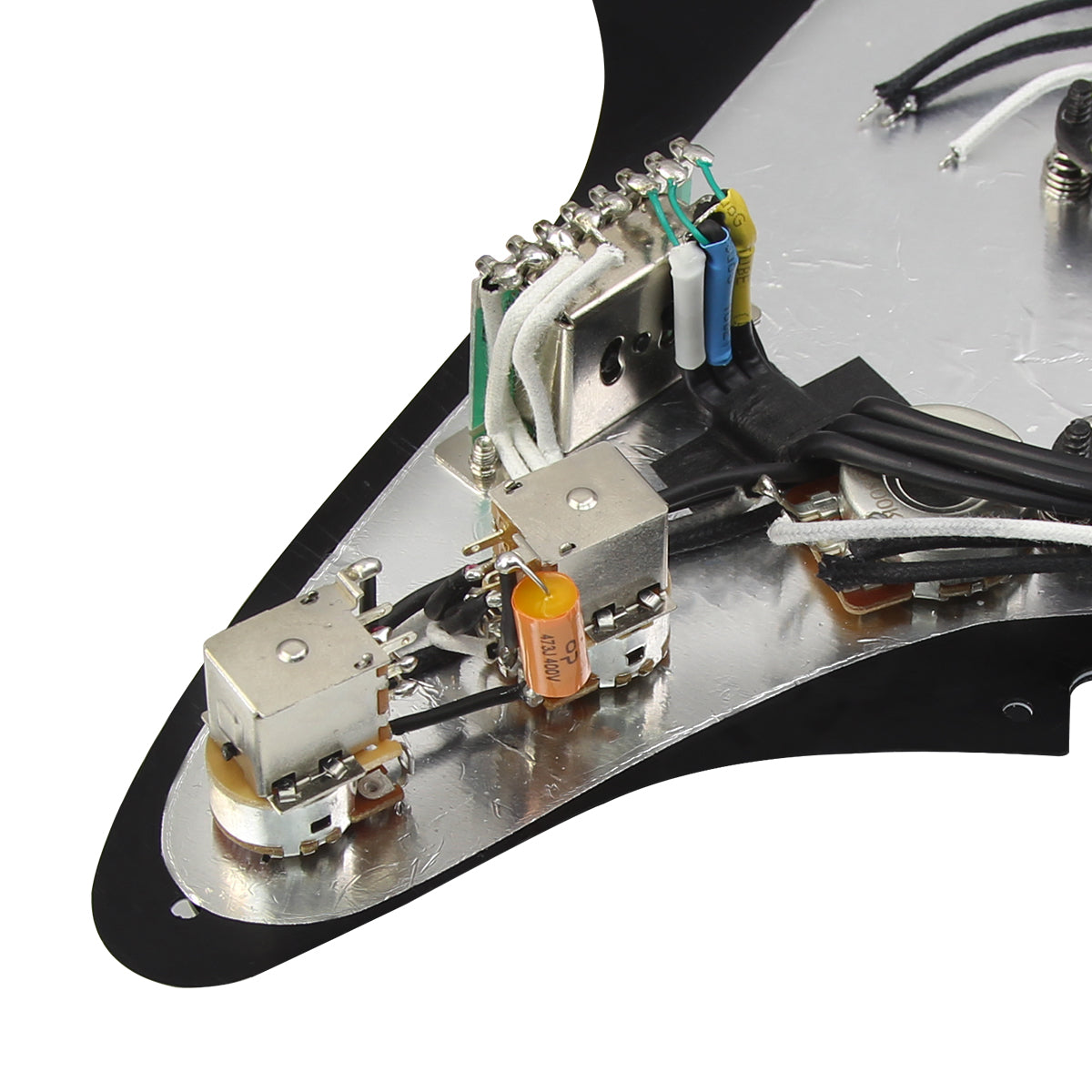 OriPure OLD-HR Prewired Guitar Pickguard SSS Loaded Hot Rails-Hot Rails-Hot Rails Alnico 5 Set