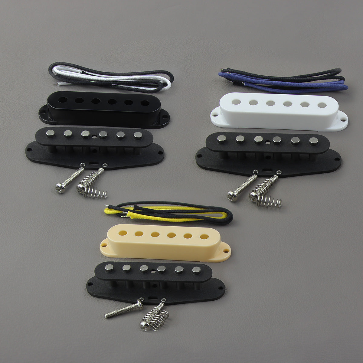 FLEOR DIY Flat Pole Vintage Alnico 5 Single Coil Pickup Kit | iknmusic