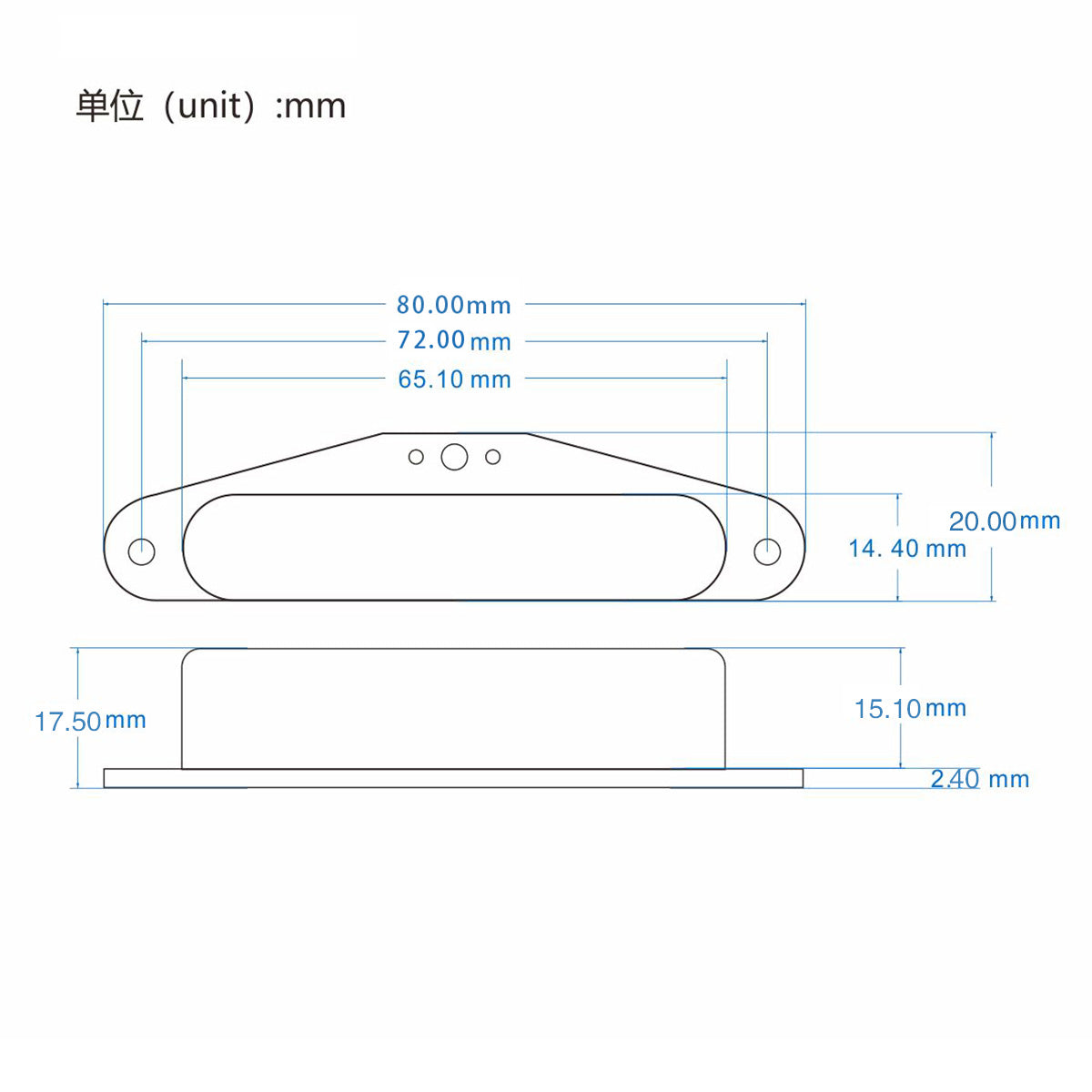 FLEOR Vintage Alnico 5 DIY Tele Neck Pickup Assembly Kit | iknmusic