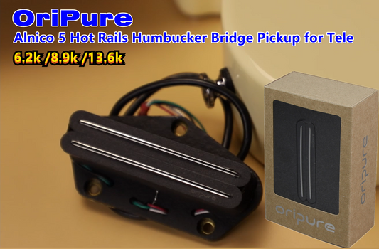 OriPure Alnico 5 Hot Dual Rails Pickup Humbucker Guitar Pickup para Tele -Bridge 13.6k