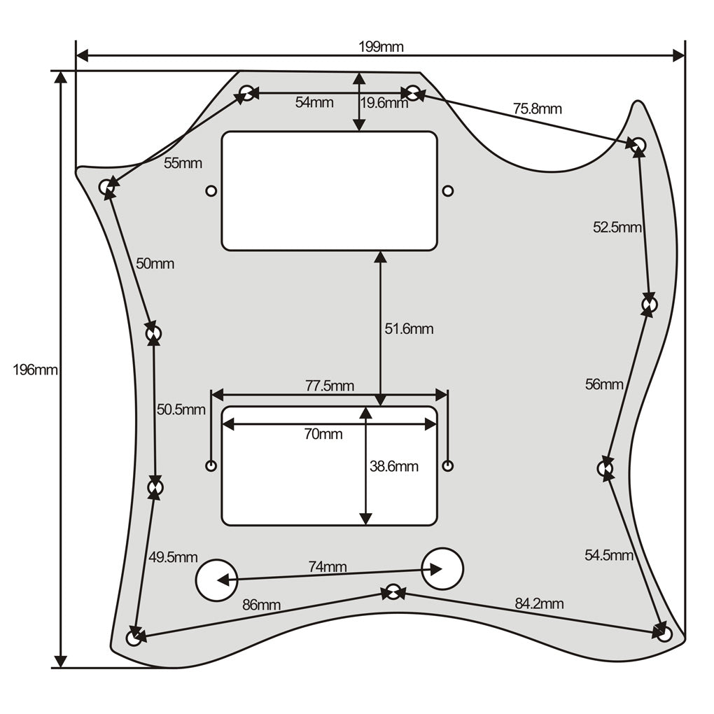 FLEOR Full Face SG Guitar Pickguard with Screws | iknmusic