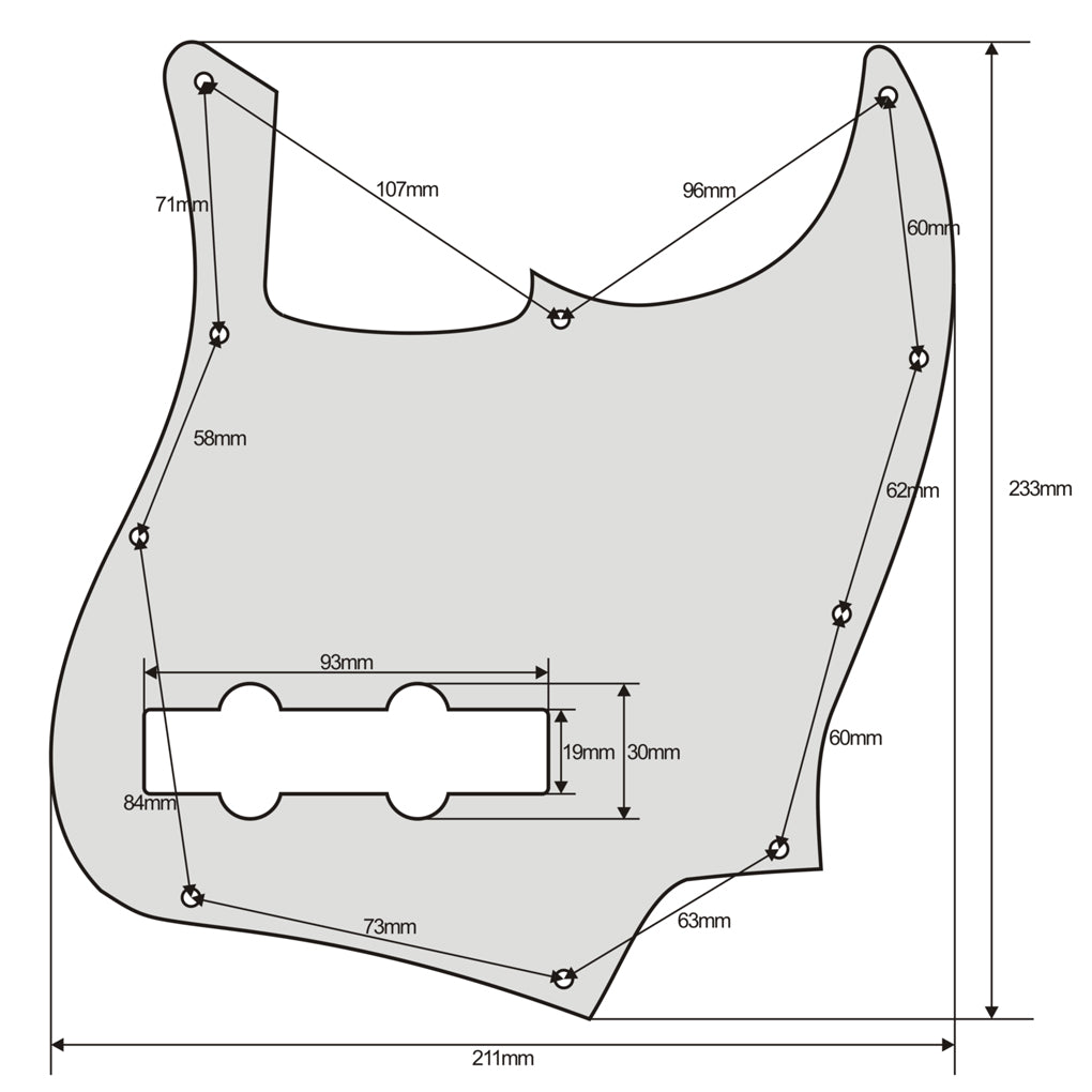 FLEOR Jazz Bass Pickguard 4 Strings & Screws | iknmusic
