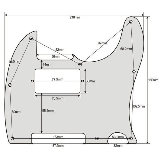 FLEOR Electric Guitar Tele Humbucker Pickguard | iknmusic