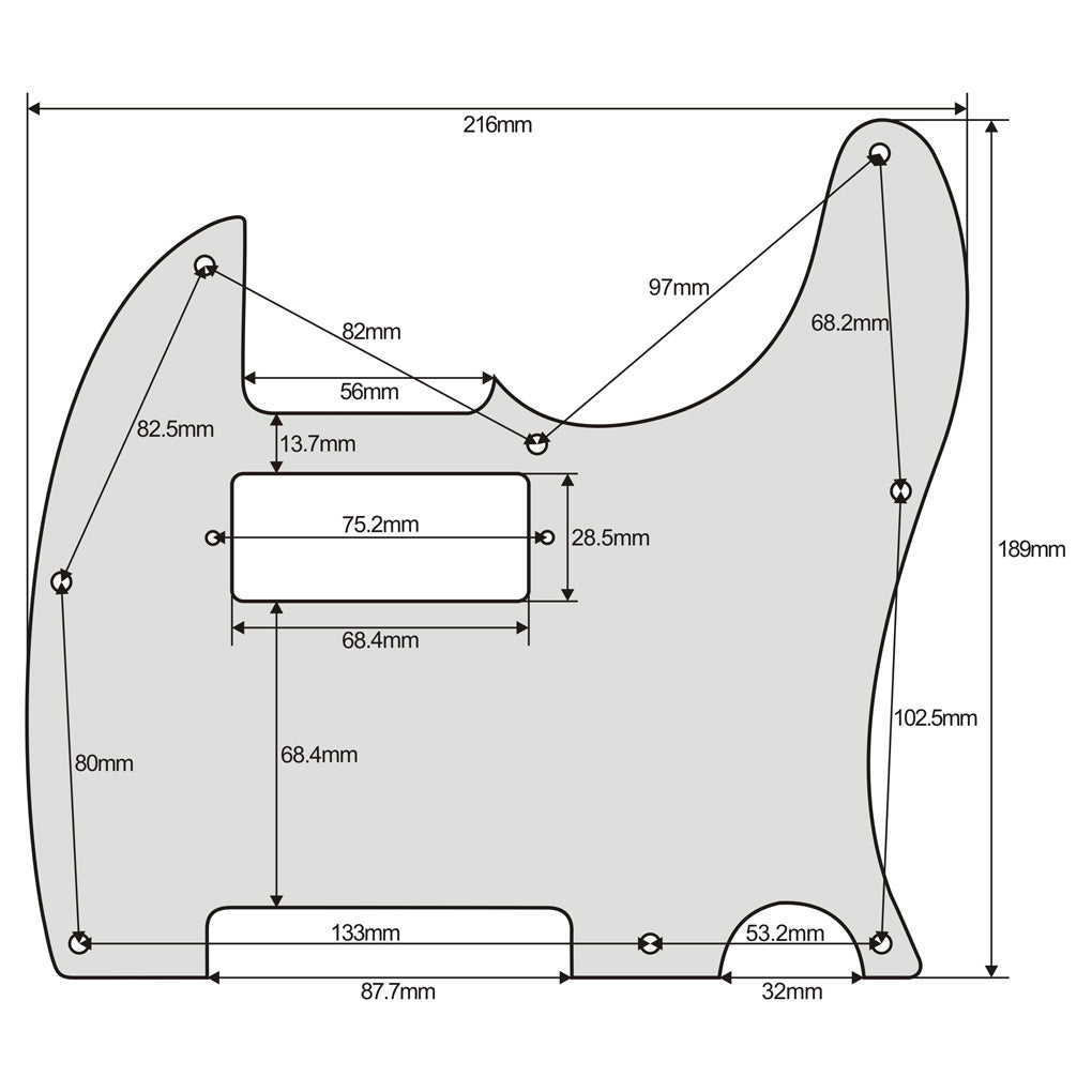 FLEOR Mini Humbucker Tele Pickguard with Screws | iknmusic