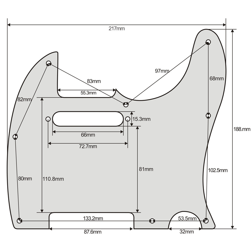 FLEOR Tele Electric Guitar Pickguard Scratch Plate | iknmusic