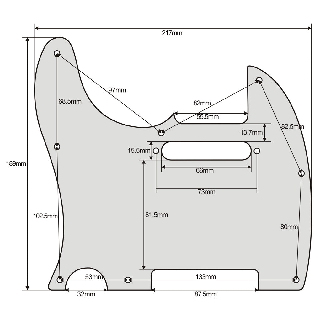 FLEOR Tele Left Handed Pickguard with Screws | iknmusic