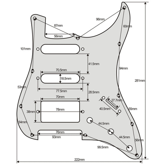 FLEOR Alnico 5 Prewired Strat Guitar Pickguard HSS | iknmusic