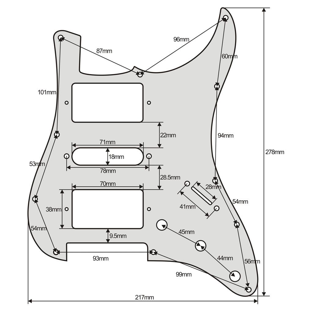 FLEOR 11 Hole HSH Electric Guitar Pickguard Strat | iknmusic