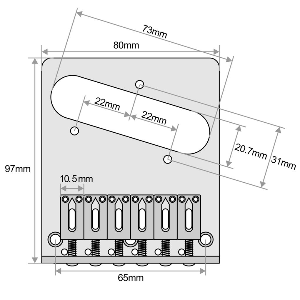 FLEOR Chrome Top Loading Tele Guitar Bridge | iknmusic