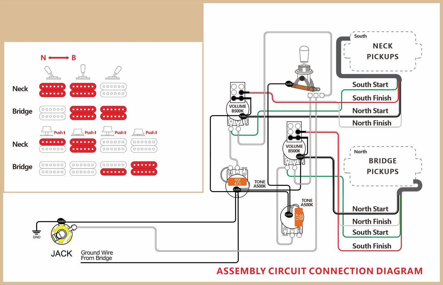 FLEOR SG Guitar Wiring Harness Upgrade with Coil Split | iknmusic