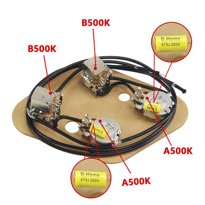 FLEOR LP Guitar Wiring Harness Upgrade with Coil Split | iknmusic
