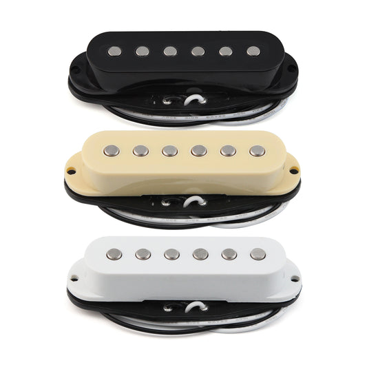 FLEOR Alnico 5 Single Coil Pickup Guitar Pickup Flat Pole for ST/SQ Style Electric Guitar