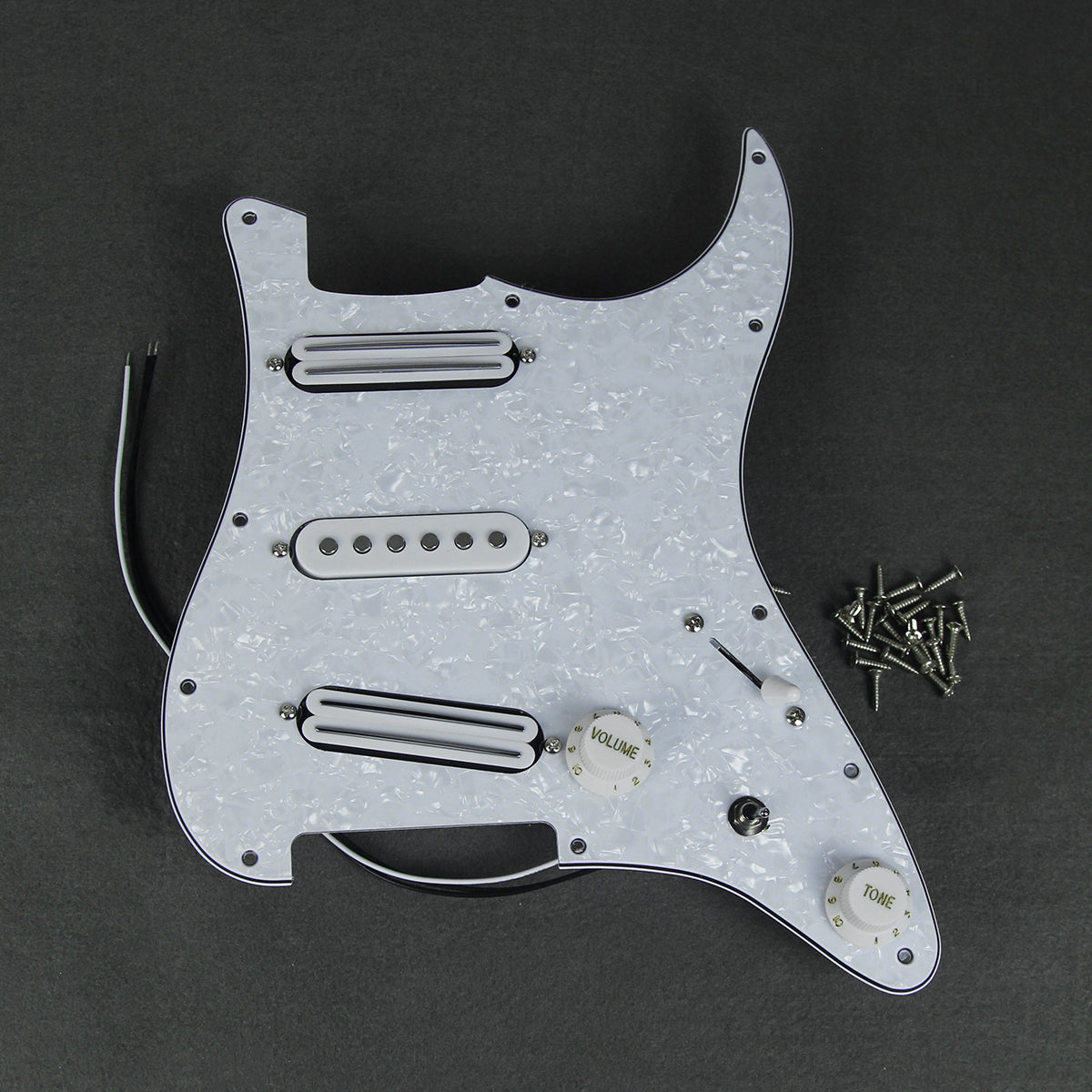 FLEOR SSS Prewired Guitar Pickguard fit ST Guitar Hot Rails-Single Coil Pickup