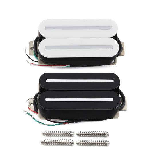 FLEOR Dual Rails Blade Electric Guitar Humbucker Pickup Ceramic Pickup 4-Wires Guitar Parts
