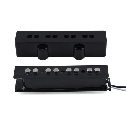 FLEOR Black Open Alnico 5 JB Bass Pickup for 4 Strings Electric Bass