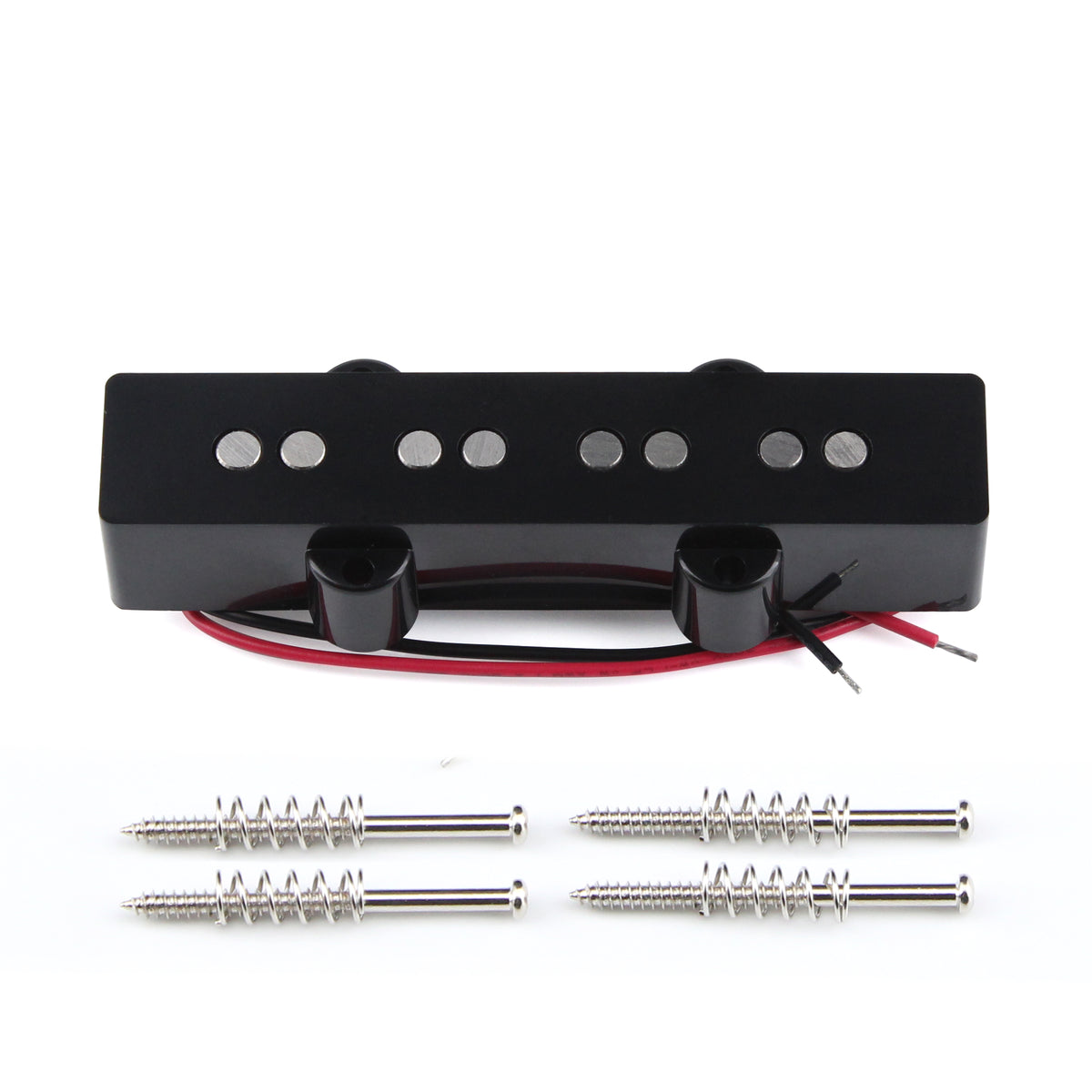 FLEOR Black Open Alnico 5 JB Bass Pickup for 4 Strings Electric Bass