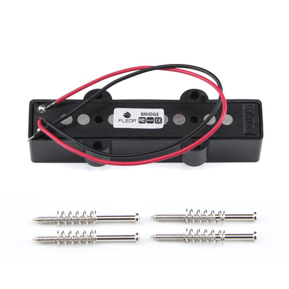 FLEOR Black Open Alnico 5 JB Bass Pickup for 4 Strings Electric Bass
