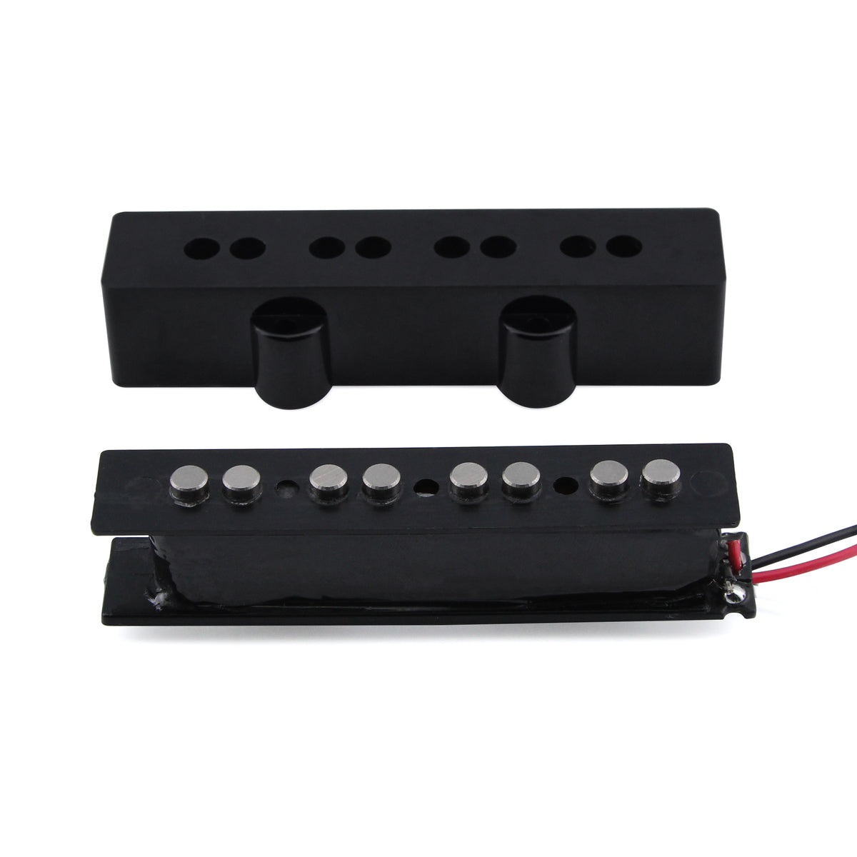 FLEOR Black Open Alnico 5 JB Bass Pickup for 4 Strings Electric Bass