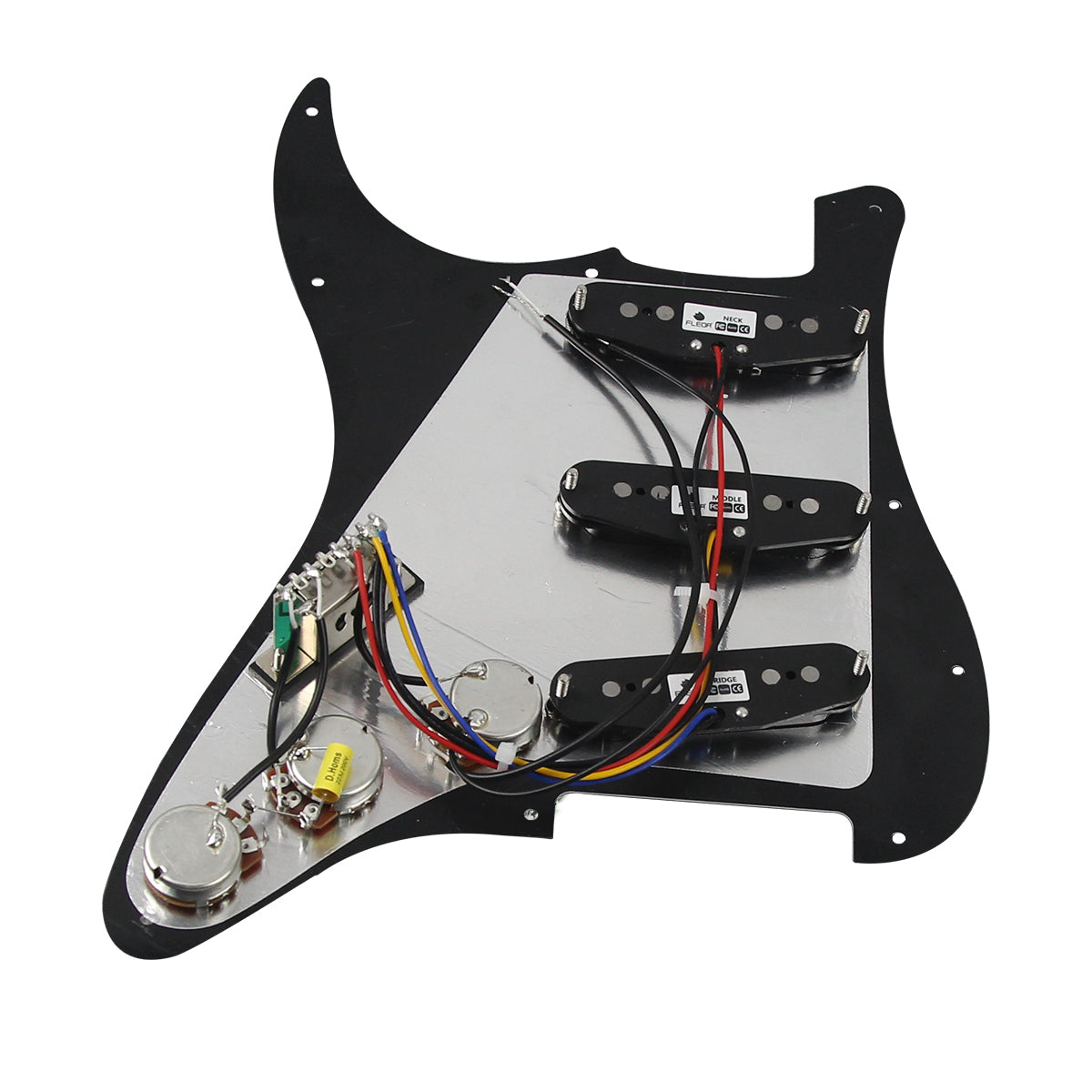 FLEOR Alnico 5 Pickup Prewired Guitar Pickguard SSS | iknmusic