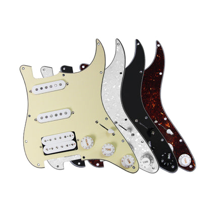 <transcy>Pickguard SSH HSS pour guitare Strat précâblé FLEOR, 10 couleurs disponibles</transcy>