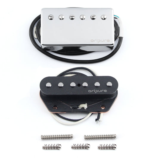OriPure Handmade Alnico 5 Humbucking Guitar PHL5 for LP Style Neck Pickup and PSL5 Vintage Alnico 5 Electric Guitar Bridge Pickup Set.