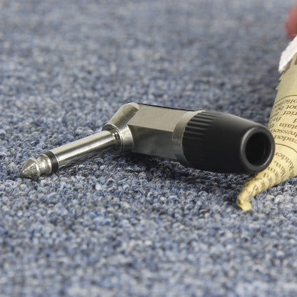 FLEOR 1/4" 6.35mm Jack Right Angle Male Mono Guitar Jack Plug Connector L-Shape