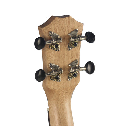 FLEOR 21” Soprano Ukulele – Zebrawood Body, Nylon Strings, Beginner Friendly (FU-02S)