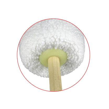 FLEOR Gong Mallet with Wool Head, Wooden Core, Ivory