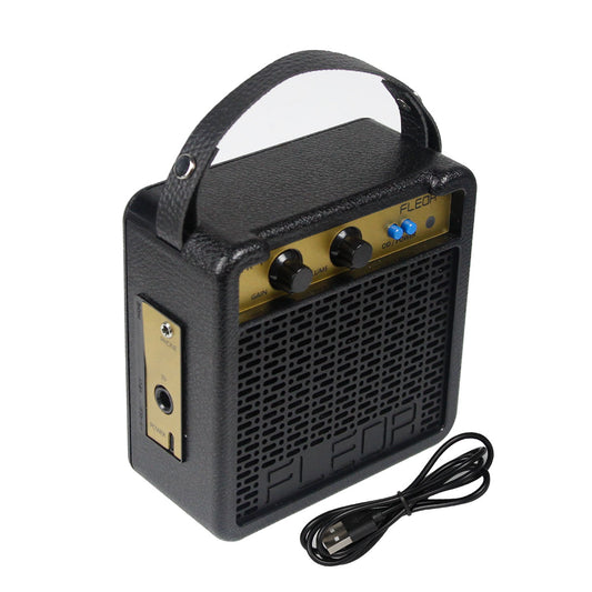 FLEOR FTR-1 Mini 5W Electric Guitar Amplifier Portable Rechargeable Speaker Amp Overdrive