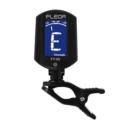 FLEOR Mini Clip-On Digital Tuner – Chromatic LCD Tuner for Guitar, Bass, Ukulele & Violin