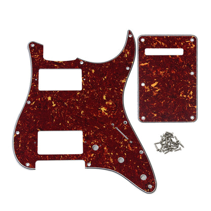 FLEOR Set of HH Pickguard Guitar Backplate with Screws for Strat 11 Hole,10 Colors Available