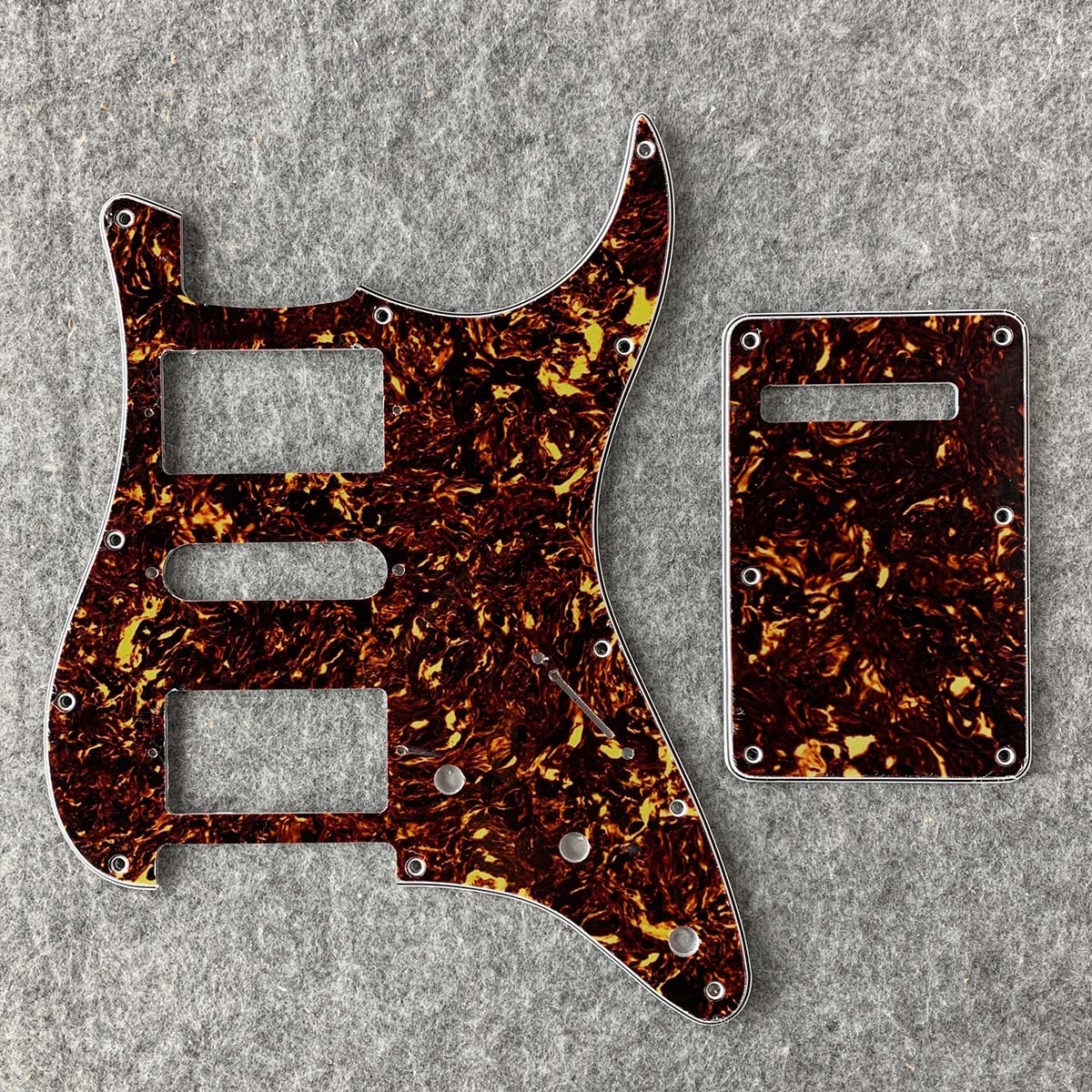 FLEOR Set of 11 Hole Strat HSH Electric Guitar Pickguard Back Plate with Screws,11 Colors Available