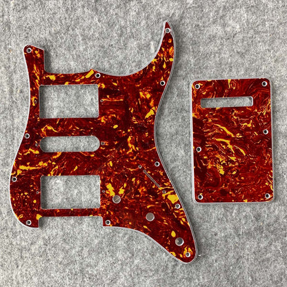 FLEOR Set of 11 Hole Strat HSH Electric Guitar Pickguard Back Plate with Screws,11 Colors Available